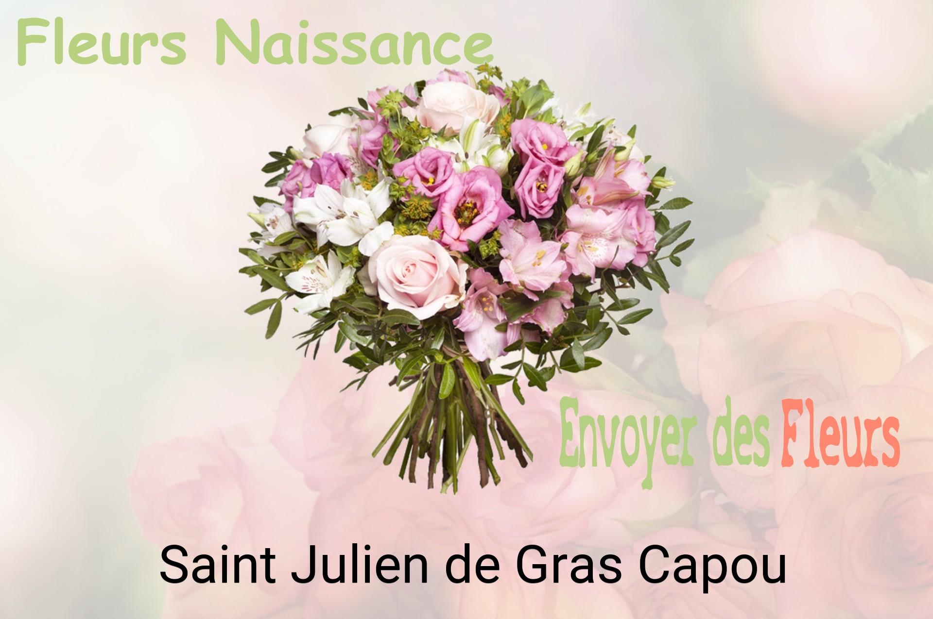 Bouquet de fleurs de naissance livré à Saint-Julien-de-Gras-Capou